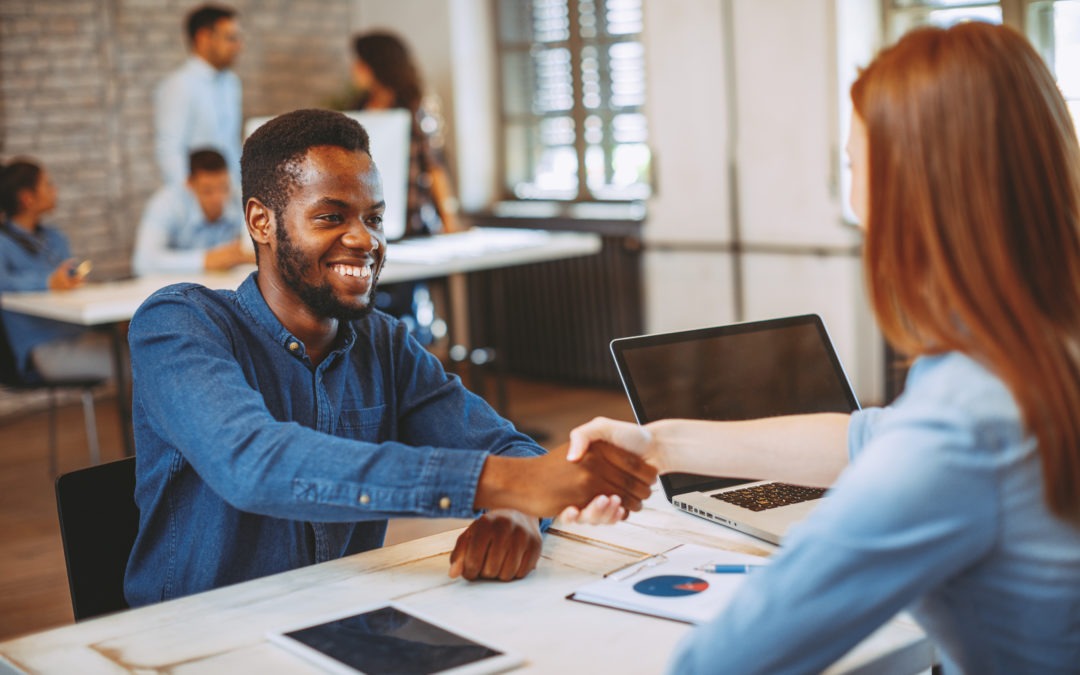 Job Interview with African American man and woman