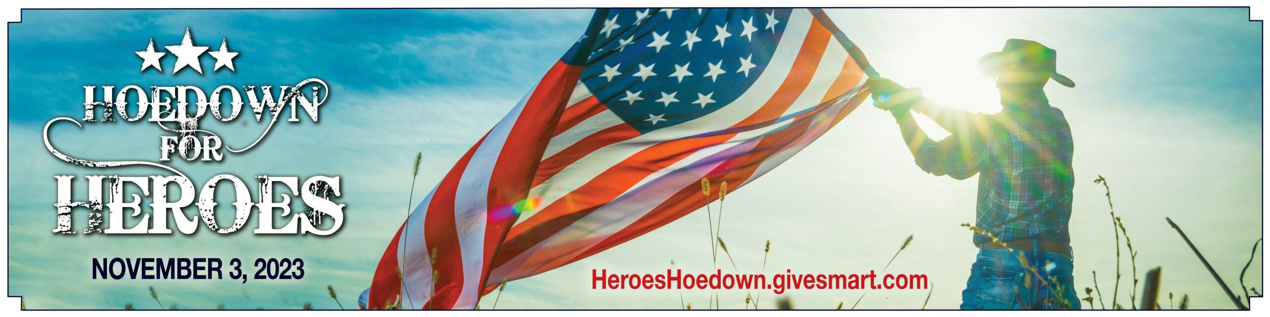 Hoedown for Heros baner graphic