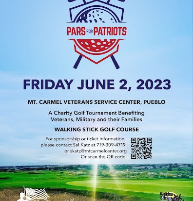 Flier for event with event information. - Pars for Patriots Golf Tournament