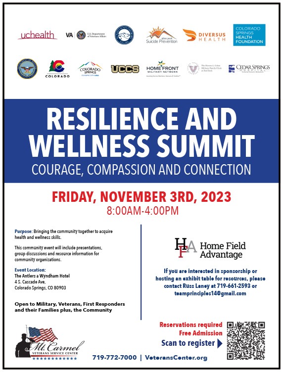 Resilience and wellness event flyer