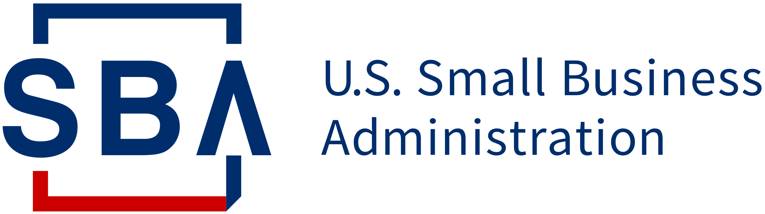US Small Business Administration Logo SBA red and white transparent background