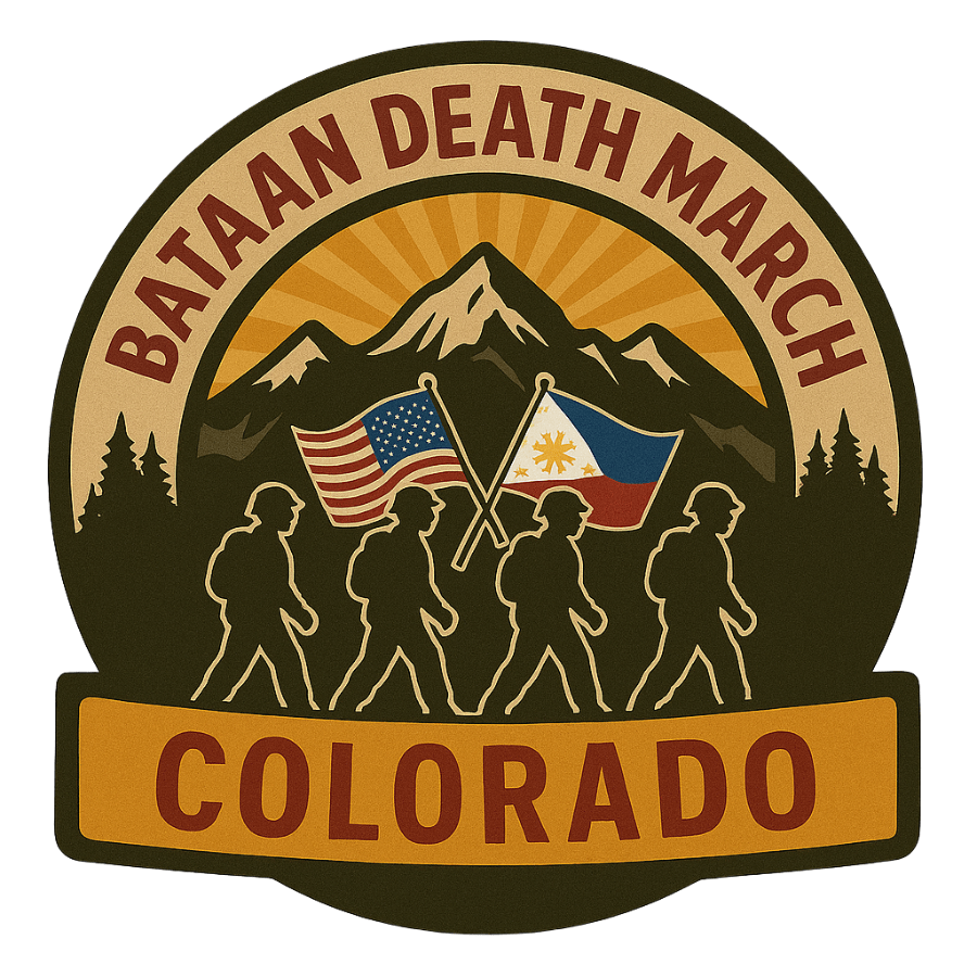 Logo for the Bataan Death March Colorado CO, Memorial Death March, but held in Larkspur CO